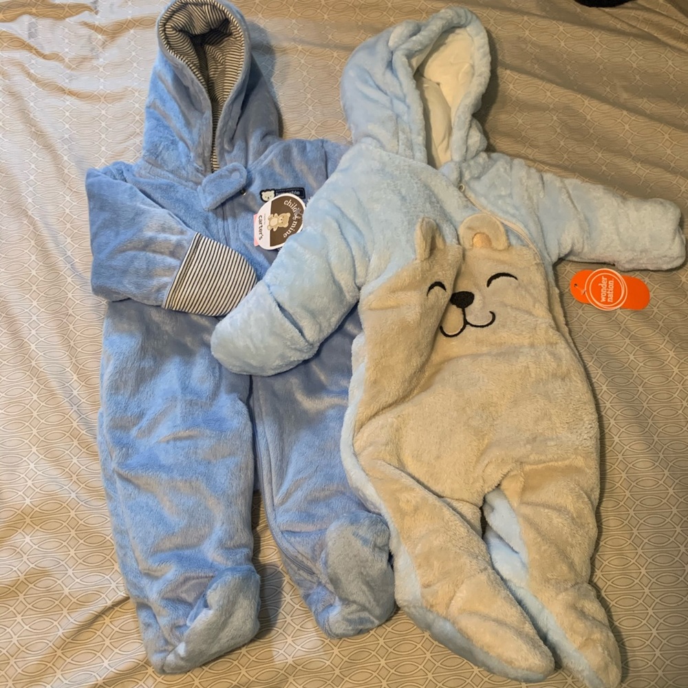 2 baby Snowsuits lot NWT 0-3 months